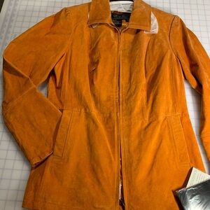 Terry Lewis Classic Luxuries Orange Suede Jacket